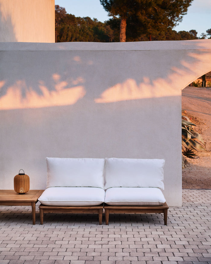 Kave Home - Set Portitxol van 2 modulaire fauteuils in massief
