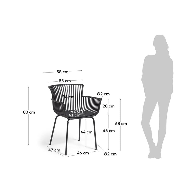 Kave Home - Surpika tuinstoel zwart