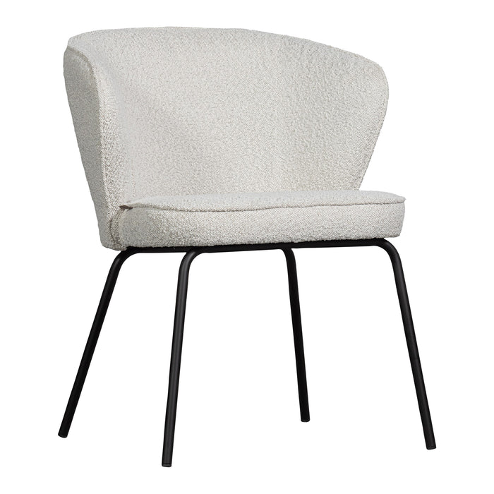 WOOOD Admit Eetkamerstoel - Bouclé Naturel