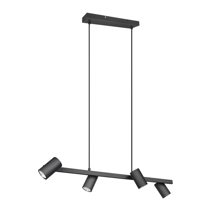 Trio Marley Hanglamp Mat Zwart - 4x GU10