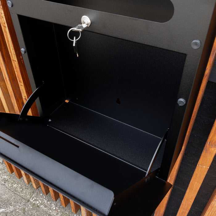 Spinder Design brievenbus Inbox - Zwart - Incl. sleutel