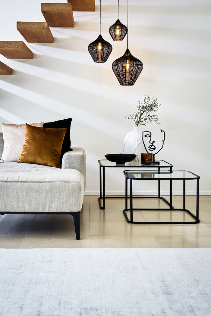 Light & Living Light&living Hanglamp Ø20x22 cm ALVARO mat zwart