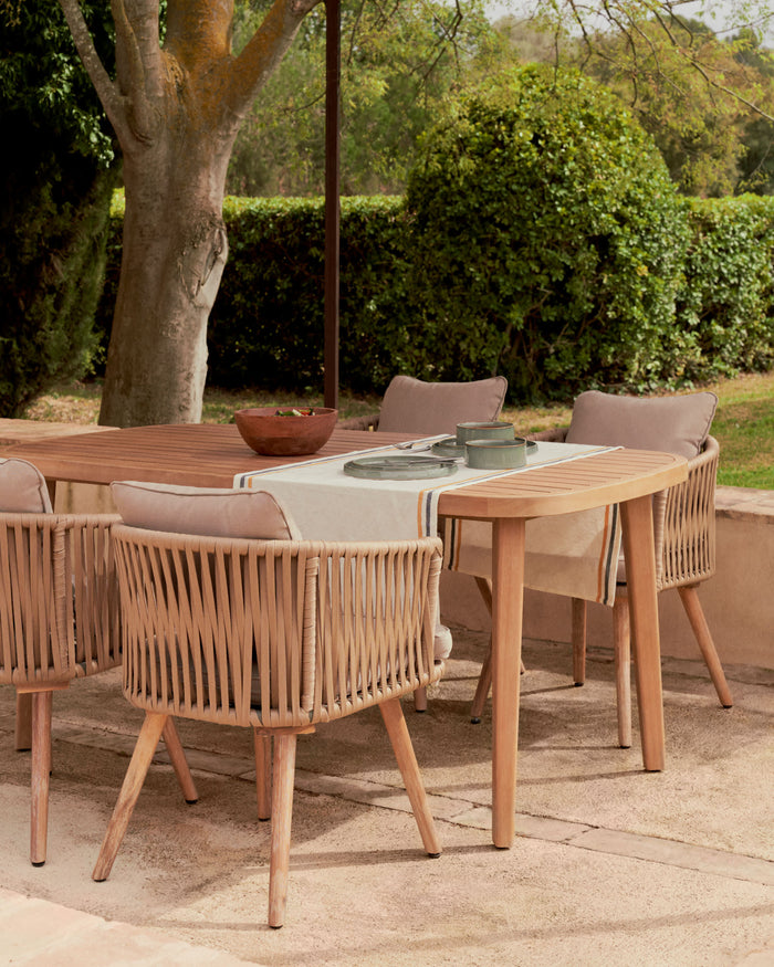 Kave Home - Maset 100% buitentafel in massief eucalyptushout 170 x 90