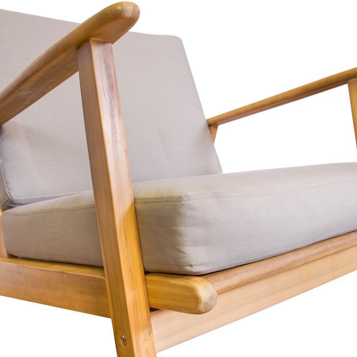 SenS-Line Lissabon Loungestoel Acaciahout - Taupe