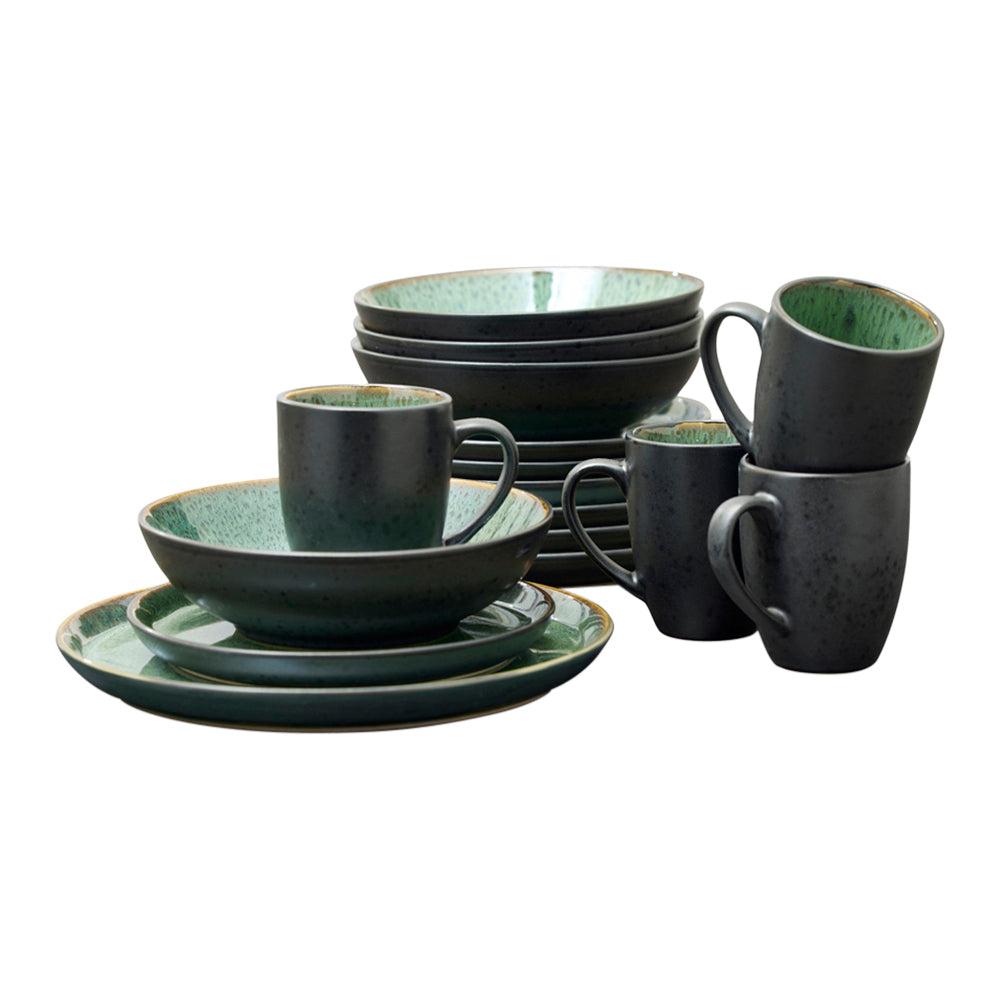 Bitz Gastro Serviesset 16-delig - Groen