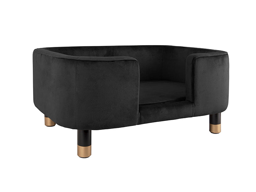 Leitmotiv - Hondenmand Royal - Velvet Zwart - 74x38,5x31cm