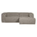 WOOOD Bean Hoekbank met Chaise Longue Rechts - Melange - Travertin