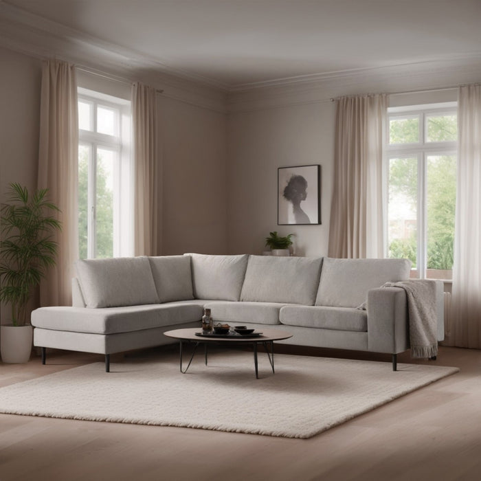 Vurna Suzanne 3-zits hoekbank links stof - beige