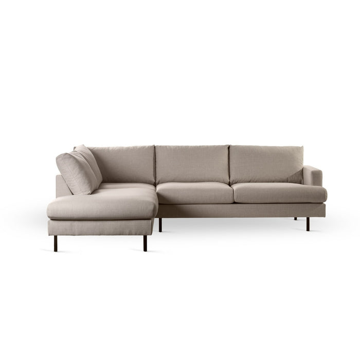 Vurna Norris 3-zits hoekbank links stof - beige