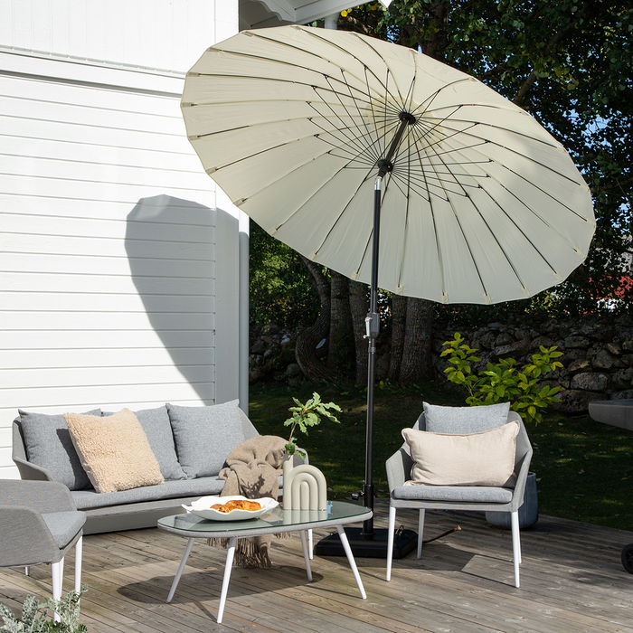 Nest outdoor Einar Parasol Ø 270 cm - Wit