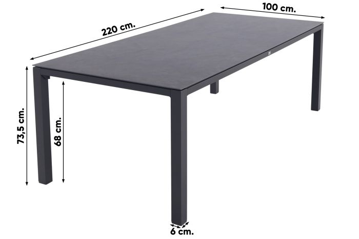 Hartman Napoli|Chaneo verstelbare tuinset - 220x100 cm. - 7-delig