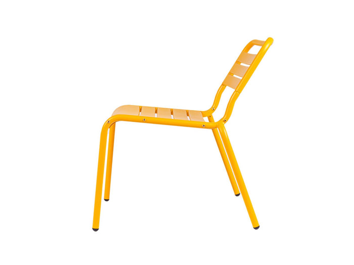 Metalen loungestoel Max XXL okergeel - 2 stuks