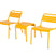 Metalen loungestoel set Max XXL okergeel