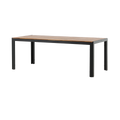 Nest outdoor Lasse Tuintafel Aluminium Zwart - met Houten Tafelblad