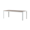Nest outdoor Lasse Tuintafel Aluminium Wit - met Houten Tafelblad