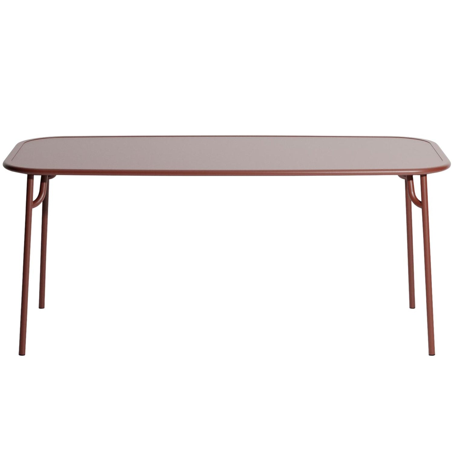 Petite Friture Week-end tuintafel 180x85 met dicht blad Brown Red