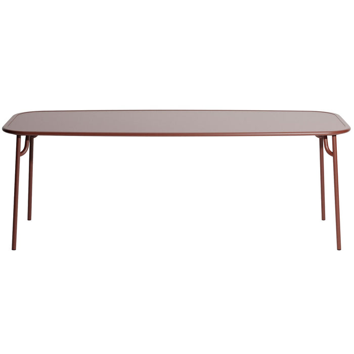 Petite Friture Week-end tuintafel 220x85 met dicht blad Brown Red