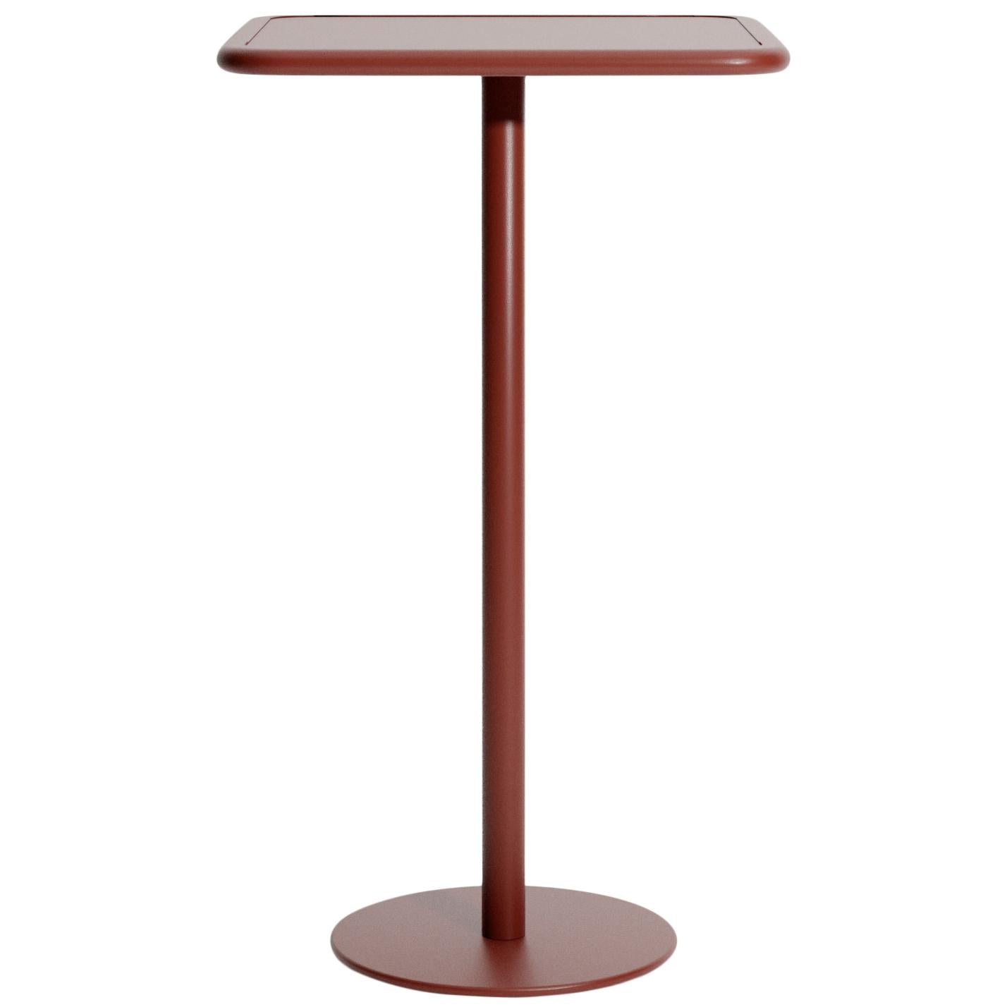 Petite Friture Week-end bistrotafel 60x60 H105 Brown Red