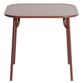 Petite Friture Week-end tuintafel 85x85 met dicht blad Brown Red