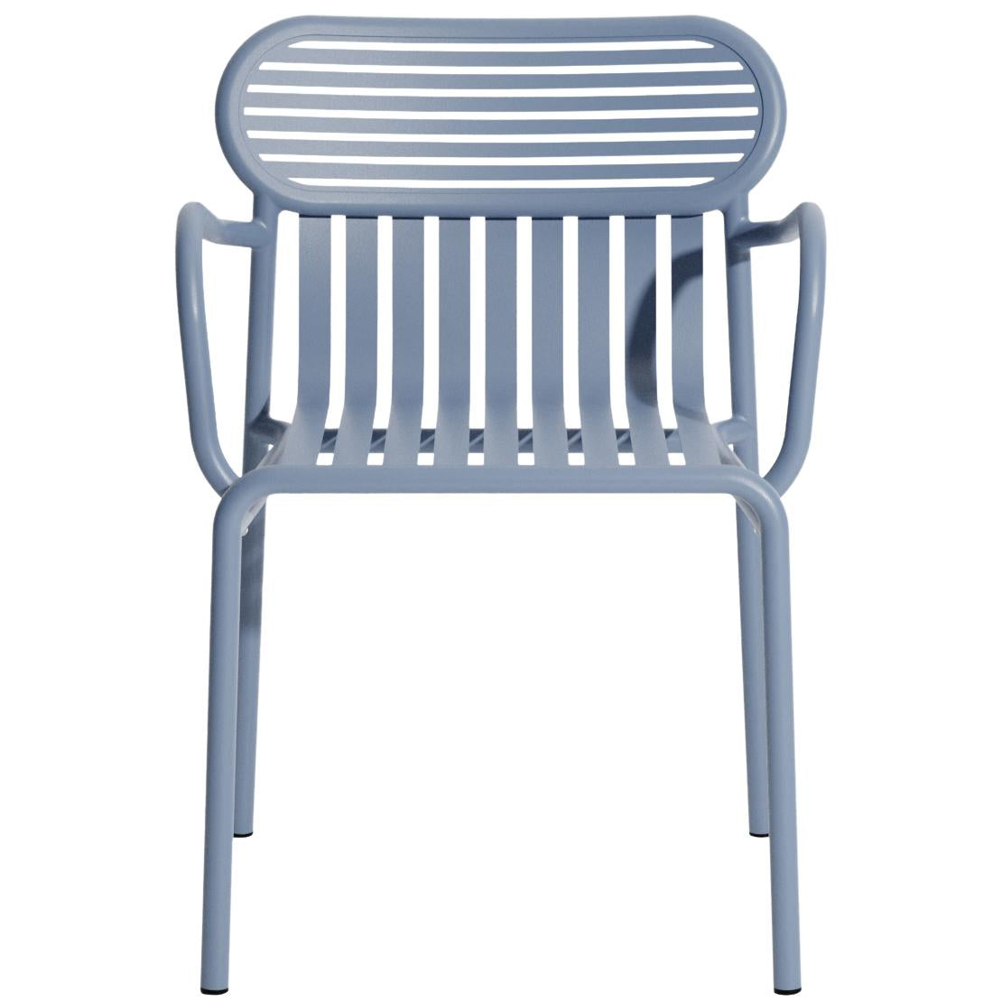 Petite Friture Week-end tuinstoel met armleuningen Pigeon Blue