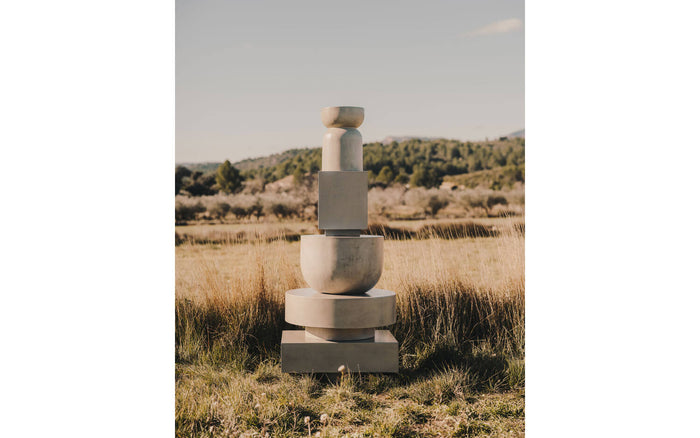 Kave Home - Ronde salontafel Garbet in cement Ø 60 cm