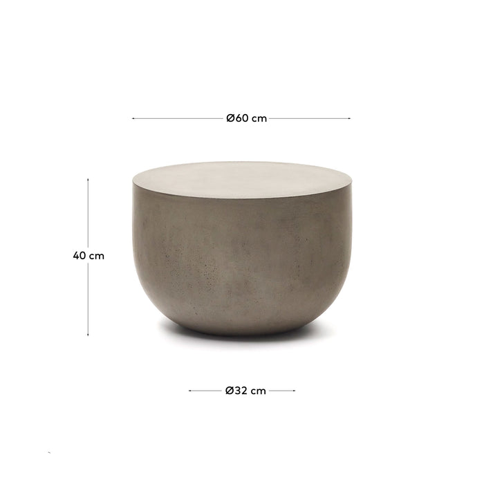 Kave Home - Ronde salontafel Garbet in cement Ø 60 cm