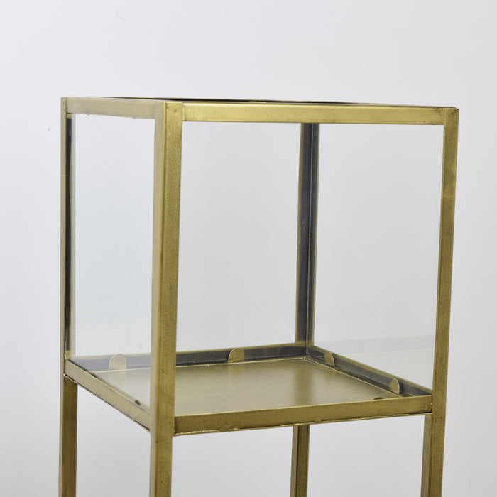 LOFT42 Flint Staand Windlicht Antique Messing - Metaal