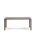 Kave Home - Culip buitentafel in aluminium met bruine afwerking 180 x