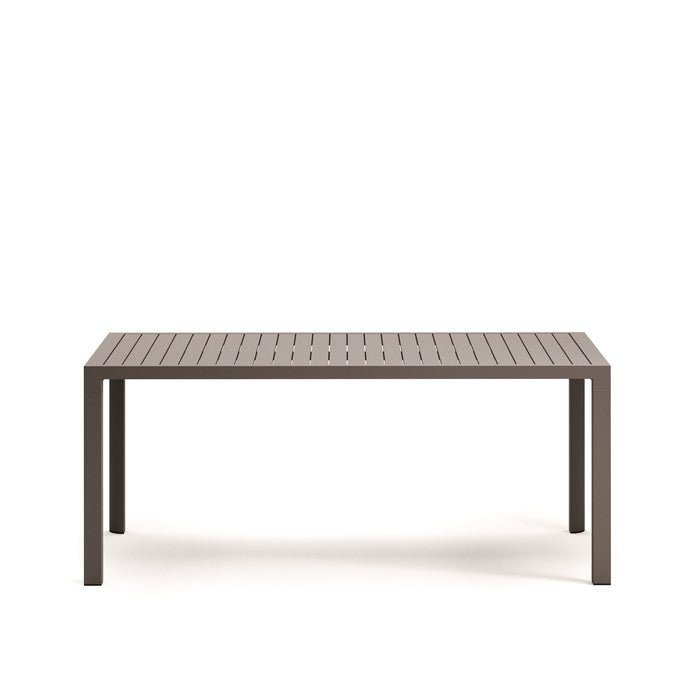 Kave Home - Culip buitentafel in aluminium met bruine afwerking 180 x