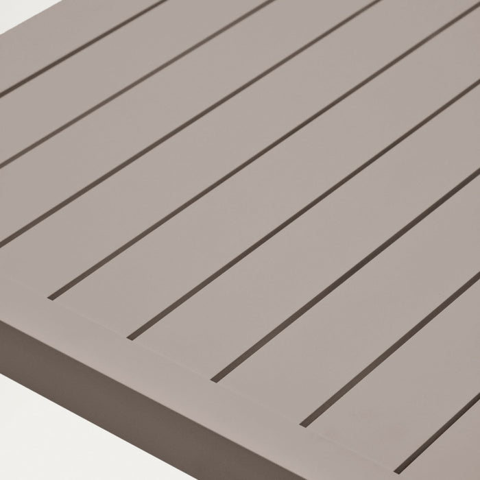 Kave Home - Culip buitentafel in aluminium met bruine afwerking 180 x