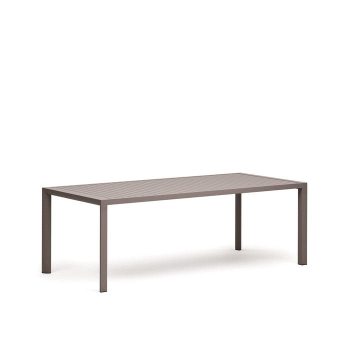 Kave Home - Culip buitentafel in aluminium met bruine afwerking 220 x