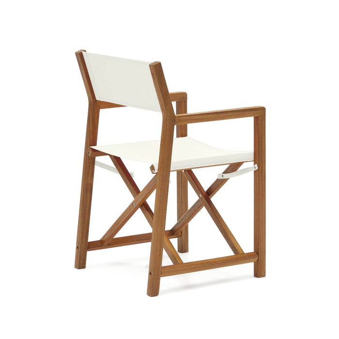 Kave Home - Thianna opvouwbare tuinstoel in beige met massief