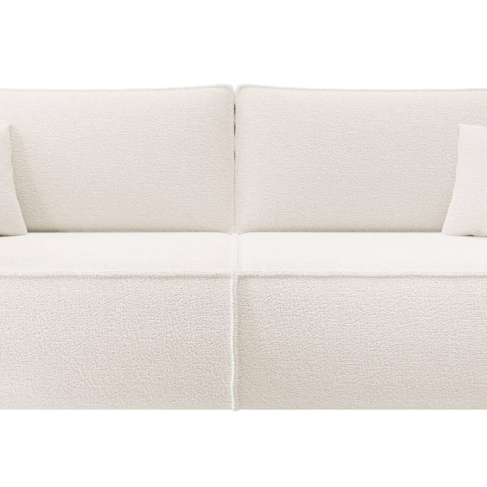 NADUVI Collection Galine 3-zitsbank met Slaapfunctie - Bouclé - Wit