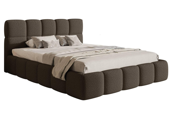 NADUVI Collection Chloe Bedframe 180 x 200 cm - Bouclé - Donkerbruin