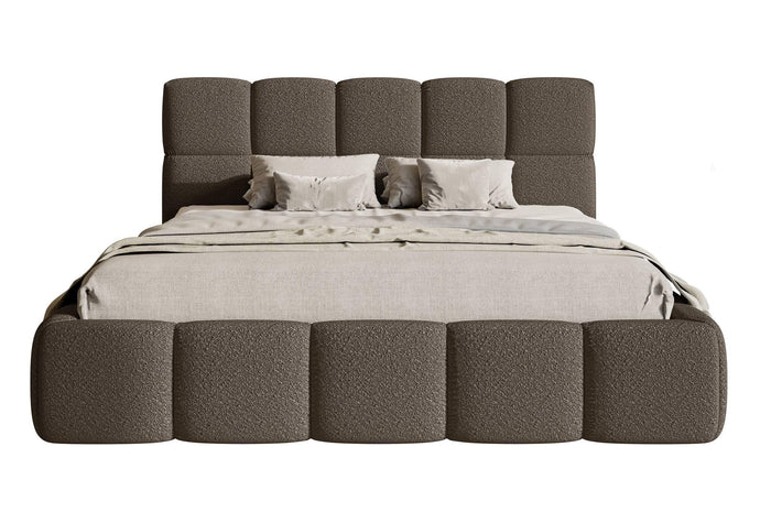 NADUVI Collection Chloe Bedframe 180 x 200 cm - Bouclé - Donkerbruin