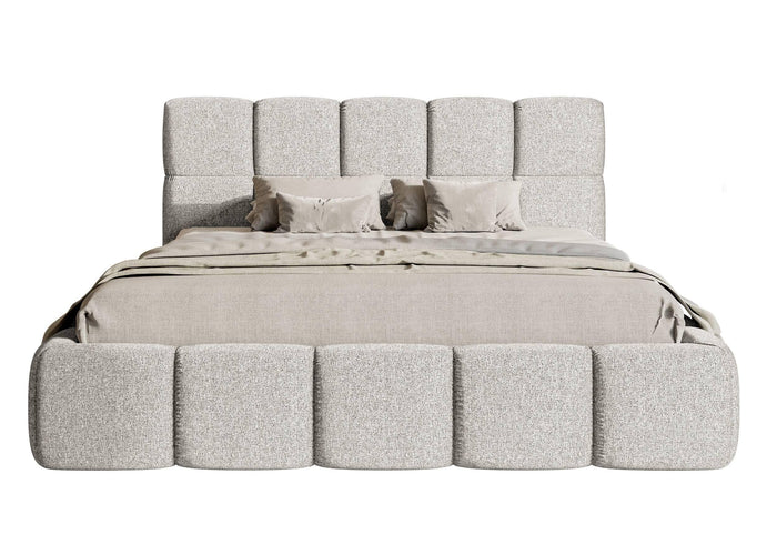 NADUVI Collection Chloe Bedframe 180 x 200 cm - Chenille - Lichtgrijs