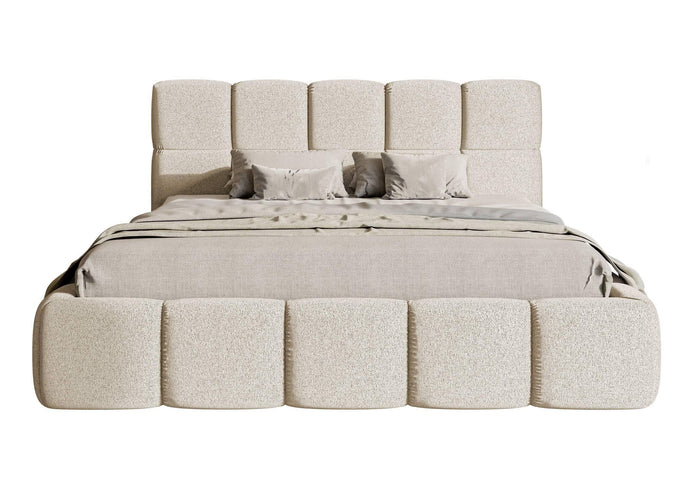 NADUVI Collection Chloe Bedframe 180 x 200 cm - Chenille - Lichtbeige