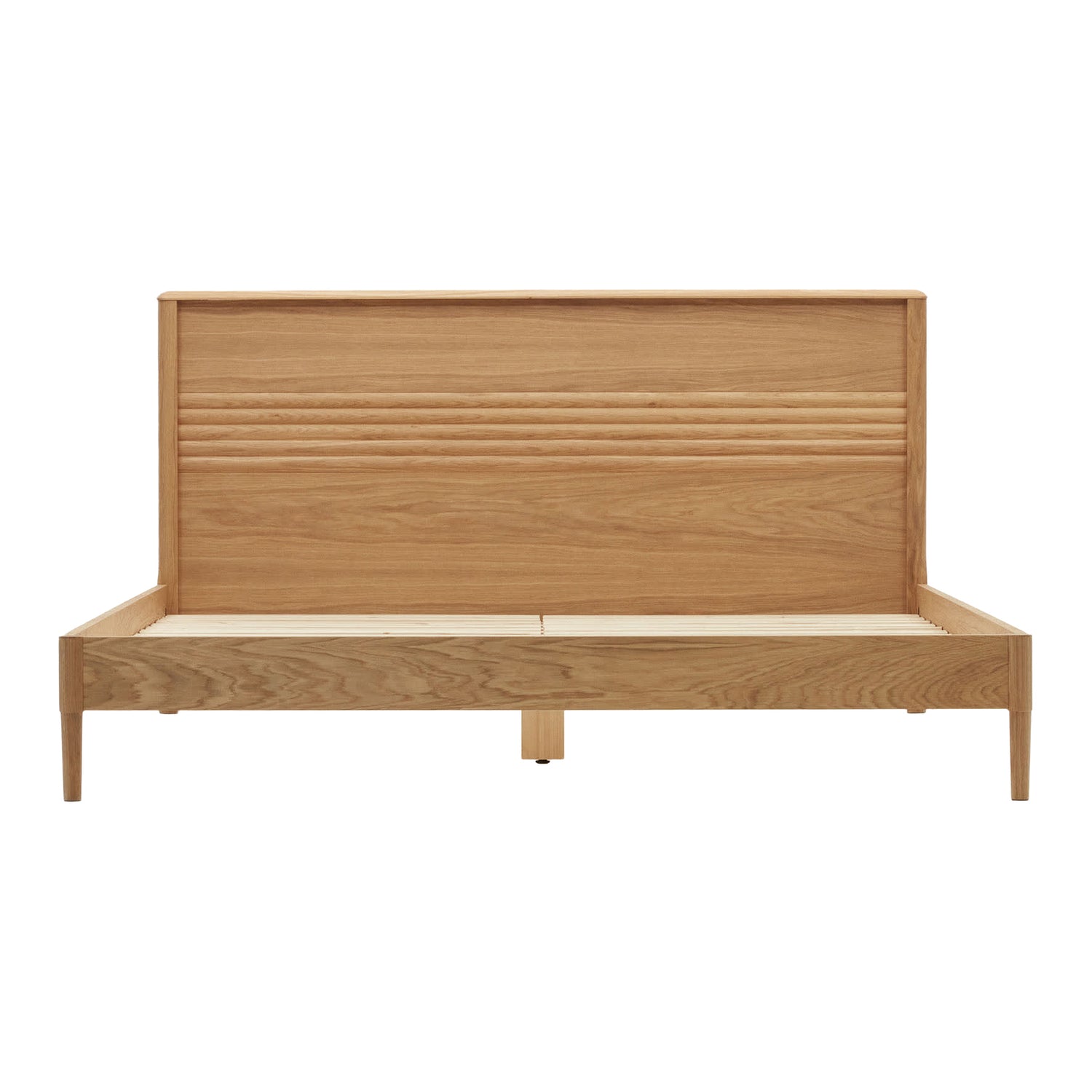 Kave Home - Lenon bed in hout en eikenfineer voor matras 160 x 200 cm