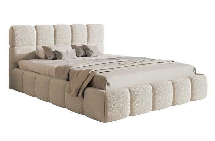 NADUVI Collection Chloe Bedframe 180 x 200 cm - Bouclé - Lichtbeige