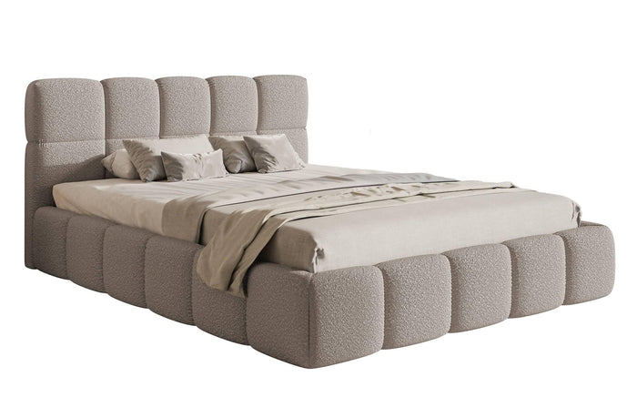 NADUVI Collection Chloe Bedframe 160 x 200 cm - Bouclé - Taupe
