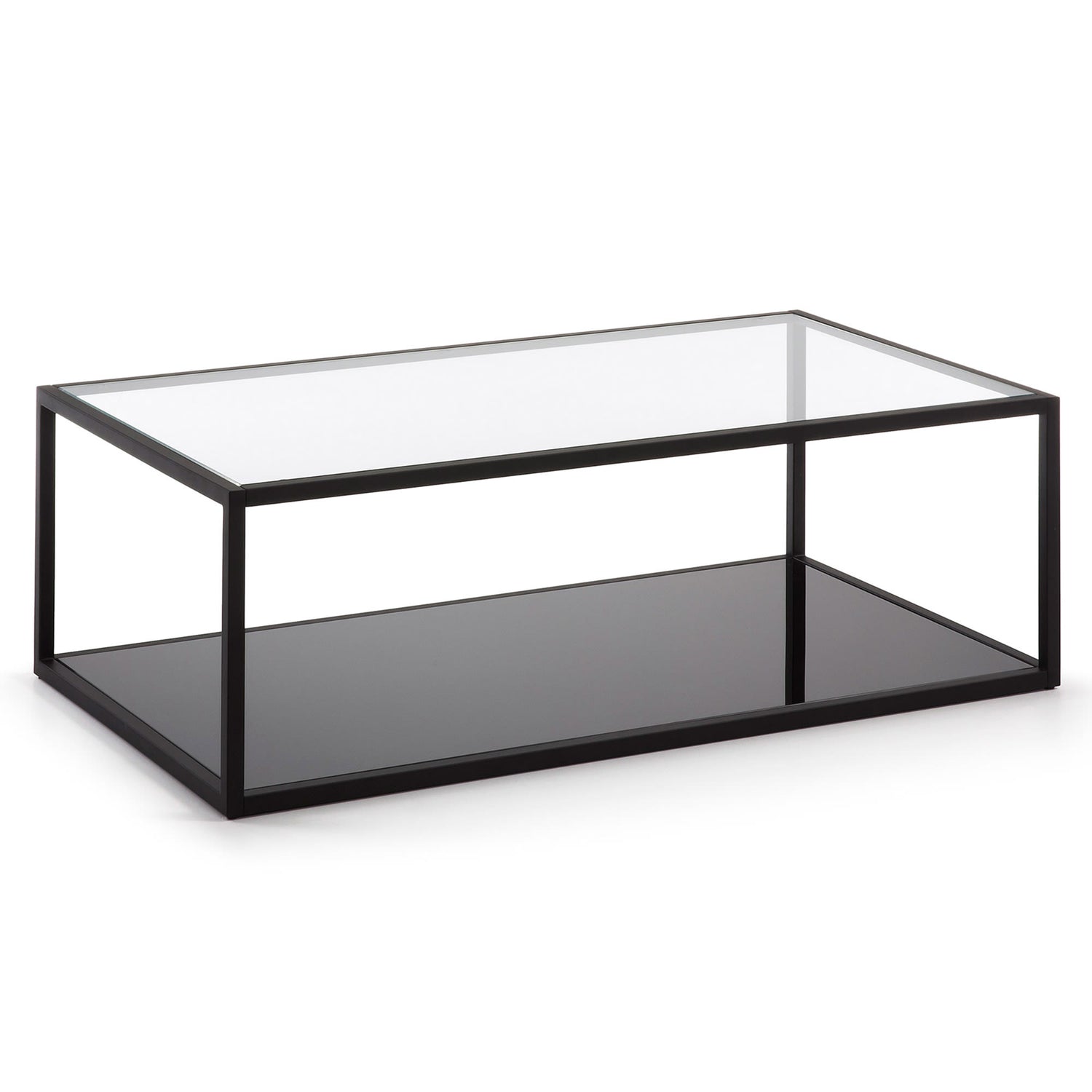 Kave Home - Rechthoekige salontafel Blackhill zwart 110 x 60 cm