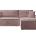 NADUVI Collection Galine Hoekbank met Chaise Longue Rechts met Slaapfunctie - Ribstof - Roze