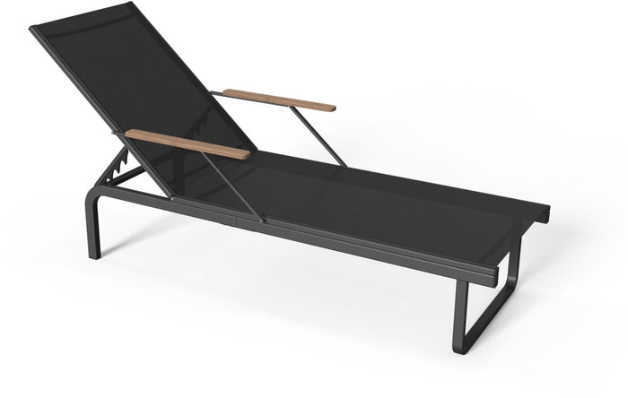 Sens-Line - Hawaii ligbed - verstelbaar - antraciet naturel - 195cm