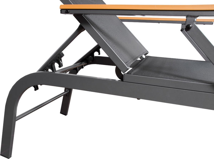 Sens-Line - Hawaii ligbed - verstelbaar - antraciet naturel - 195cm