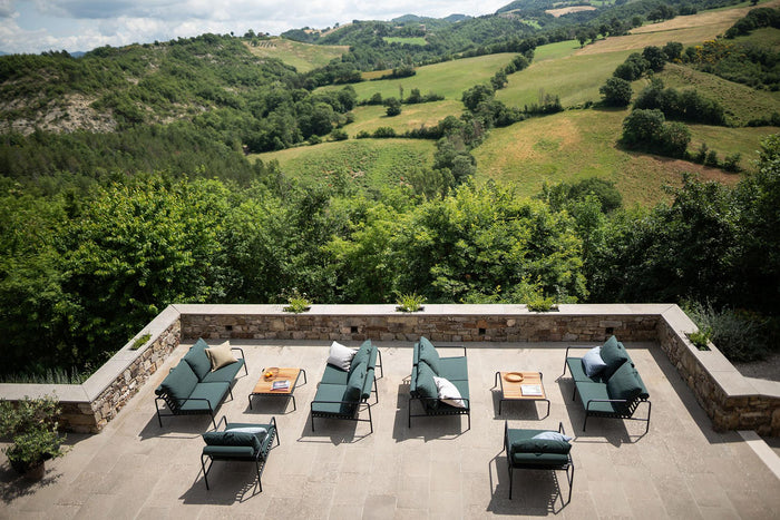 Houe Avon 2-zits loungebank frame wit stof Ash heritage