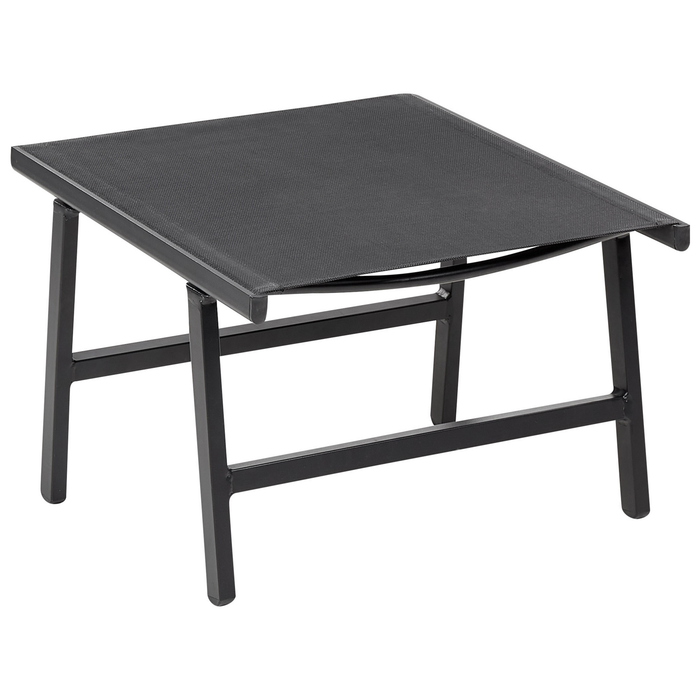 Beliani-MARCEDDI -Tuinstoel met voetenbank set van 2-Zwart-Textileen