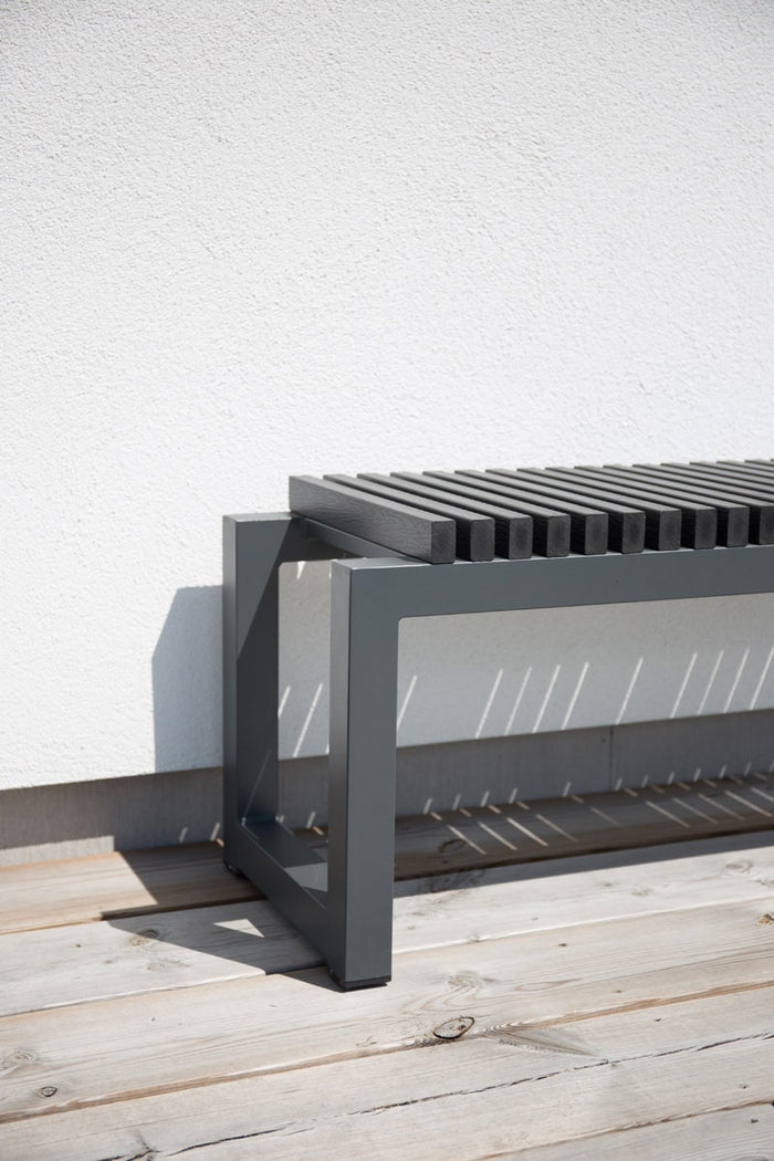 Nest outdoor Karl aluminium tuinbank zwart - 140 x 45 cm