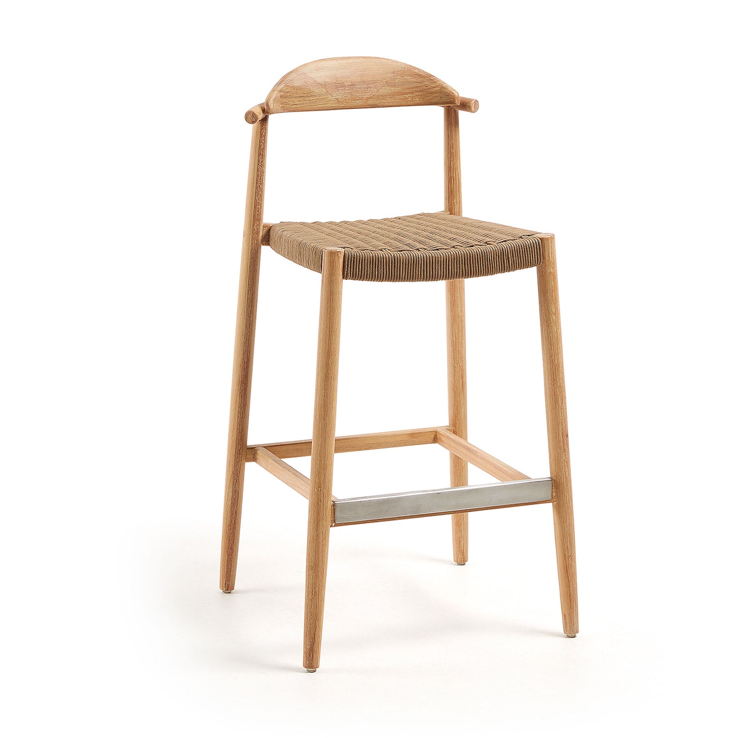 Kave Home - Nina massief acaciahouten kruk hoogte 76 cm