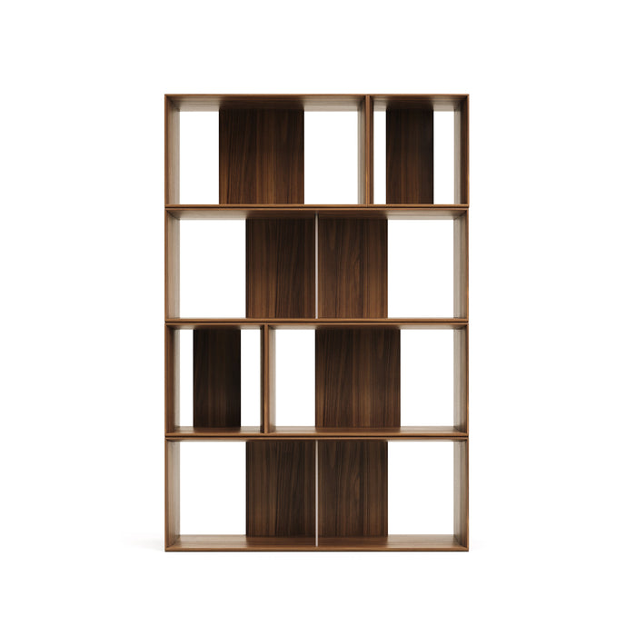 Kave Home - Set Litto van 6 modulaire planken in walnootfineer 101 x