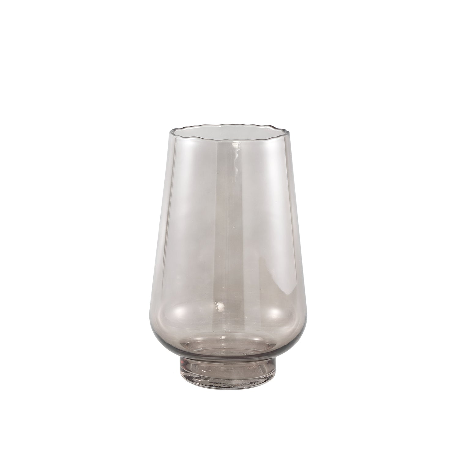 PTMD Dexa Grey glass vase straight round M